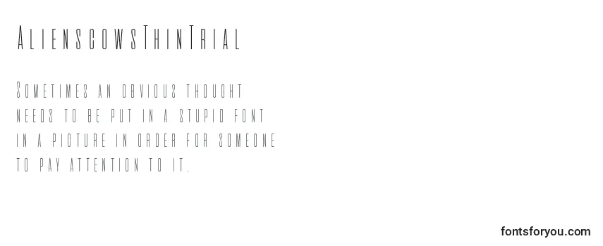 AlienscowsThinTrial Font