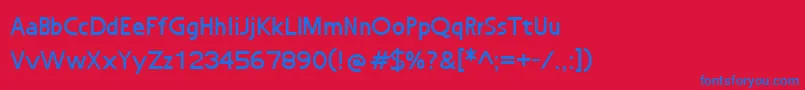 フォントNuWorld – 赤い背景に青い文字