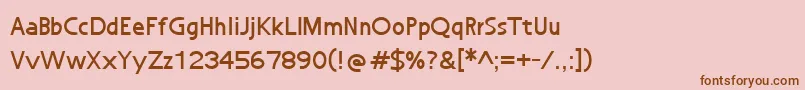 NuWorld Font – Brown Fonts on Pink Background