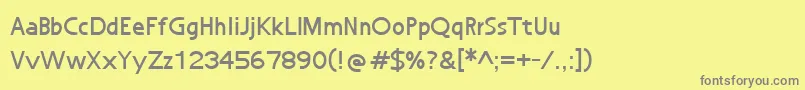 NuWorld Font – Gray Fonts on Yellow Background