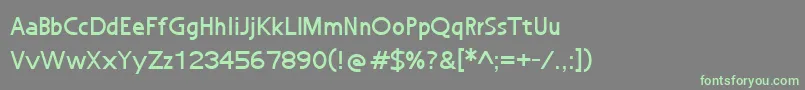 Шрифт NuWorld – зелёные шрифты на сером фоне
