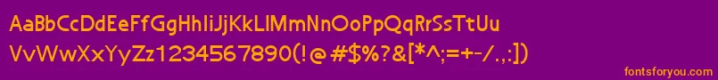 NuWorld Font – Orange Fonts on Purple Background