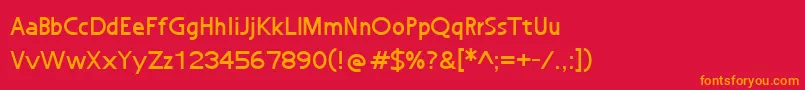 Шрифт NuWorld – оранжевые шрифты на красном фоне