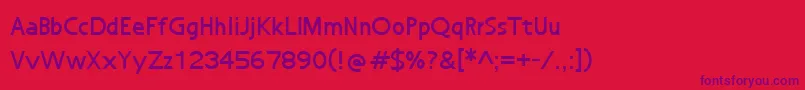 NuWorld Font – Purple Fonts on Red Background