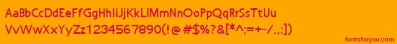 NuWorld Font – Red Fonts on Orange Background