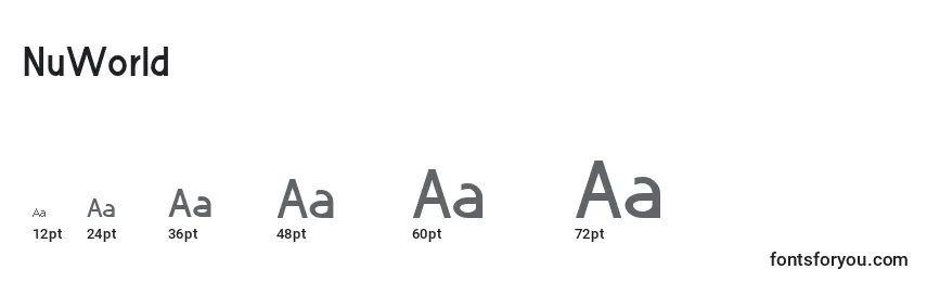 NuWorld Font Sizes