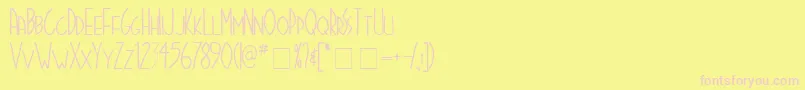 フォントStigmata – ピンクのフォント、黄色の背景