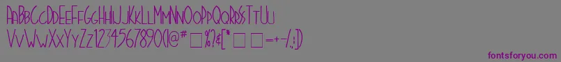 Stigmata Font – Purple Fonts on Gray Background