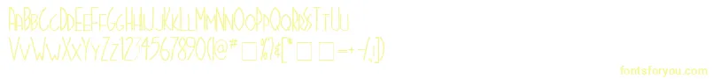 Stigmata-Schriftart – Gelbe Schriften
