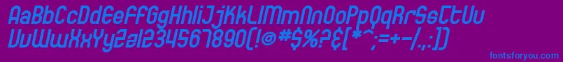 SfEccentricOpusBoldOblique Font – Blue Fonts on Purple Background