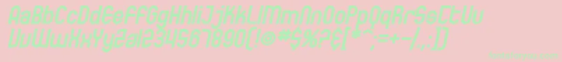 SfEccentricOpusBoldOblique Font – Green Fonts on Pink Background