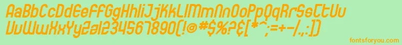 SfEccentricOpusBoldOblique Font – Orange Fonts on Green Background