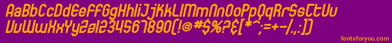 SfEccentricOpusBoldOblique Font – Orange Fonts on Purple Background