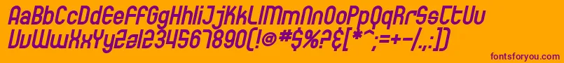 SfEccentricOpusBoldOblique Font – Purple Fonts on Orange Background