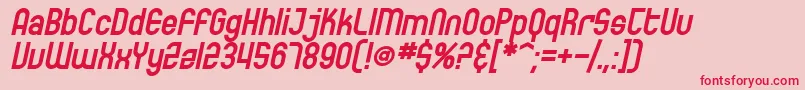 SfEccentricOpusBoldOblique Font – Red Fonts on Pink Background