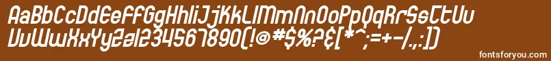SfEccentricOpusBoldOblique Font – White Fonts on Brown Background
