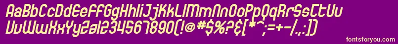 SfEccentricOpusBoldOblique Font – Yellow Fonts on Purple Background
