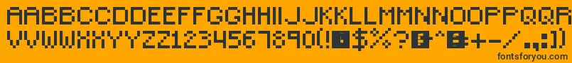 SmallPixel Font – Black Fonts on Orange Background