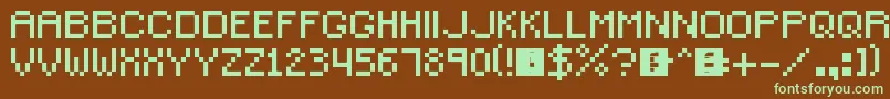 SmallPixel Font – Green Fonts on Brown Background