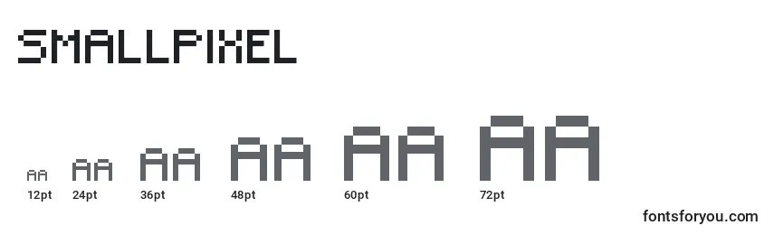 Größen der Schriftart SmallPixel