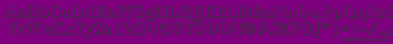 BaskervilleshadowHeavyRegular-Schriftart – Schwarze Schriften auf violettem Hintergrund