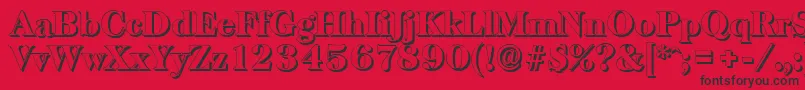 BaskervilleshadowHeavyRegular Font – Black Fonts on Red Background