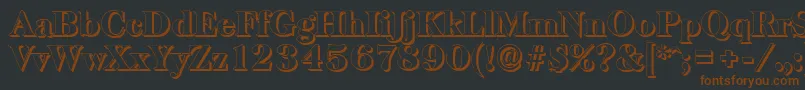 BaskervilleshadowHeavyRegular Font – Brown Fonts on Black Background