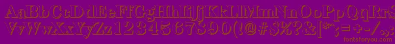 Weitere Informationen zur BaskervilleshadowHeavyRegular-Schriftart BaskervilleshadowHeavyRegular-Schriftart – Braune Schriften auf violettem Hintergrund