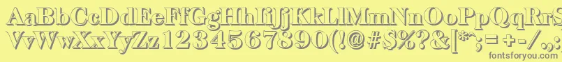 BaskervilleshadowHeavyRegular Font – Gray Fonts on Yellow Background