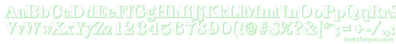 fuente BaskervilleshadowHeavyRegular – Fuentes Verdes Sobre Fondo Blanco
