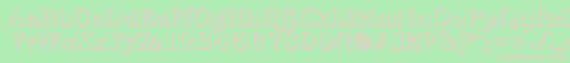 BaskervilleshadowHeavyRegular Font – Pink Fonts on Green Background