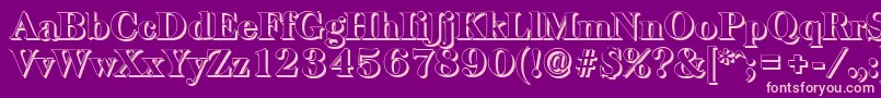 BaskervilleshadowHeavyRegular-Schriftart – Rosa Schriften auf violettem Hintergrund