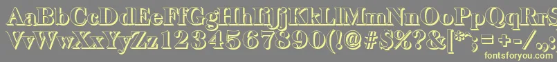 BaskervilleshadowHeavyRegular Font – Yellow Fonts on Gray Background