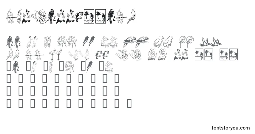 Czcionka LcrParrotTalk – alfabet, cyfry, specjalne znaki
