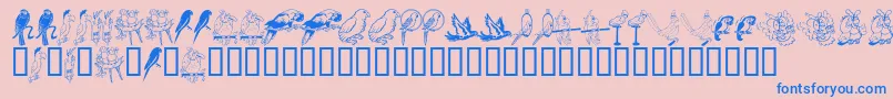 More about LcrParrotTalk Font LcrParrotTalk Font – Blue Fonts on Pink Background