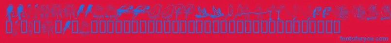LcrParrotTalk Font – Blue Fonts on Red Background