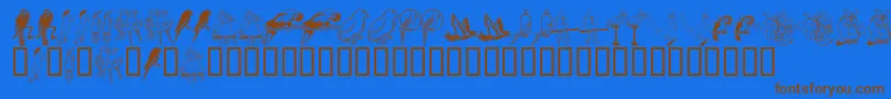 fuente LcrParrotTalk – Fuentes Marrones Sobre Fondo Azul