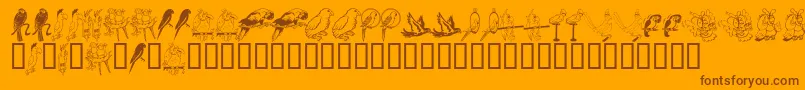 Подробнее о шрифте LcrParrotTalk Шрифт LcrParrotTalk – коричневые шрифты на оранжевом фоне