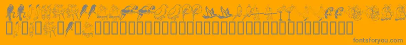 Шрифт LcrParrotTalk – серые шрифты на оранжевом фоне