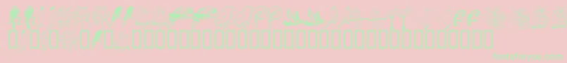 LcrParrotTalk Font – Green Fonts on Pink Background