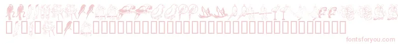 LcrParrotTalk-Schriftart – Rosa Schriften auf weißem Hintergrund