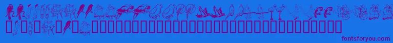 LcrParrotTalk-fontti – violetit fontit sinisellä taustalla