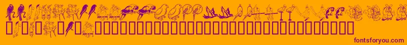 フォントLcrParrotTalk – オレンジの背景に紫のフォント