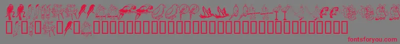 LcrParrotTalk Font – Red Fonts on Gray Background