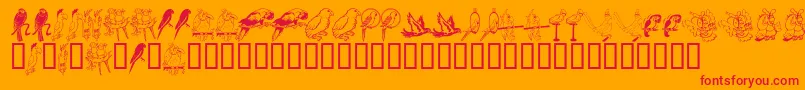 LcrParrotTalk Font – Red Fonts on Orange Background