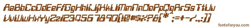 フォントTwobitItalic – 茶色のフォント