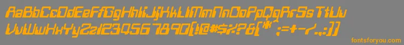 Police TwobitItalic – polices orange sur fond gris