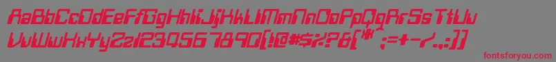TwobitItalic Font – Red Fonts on Gray Background