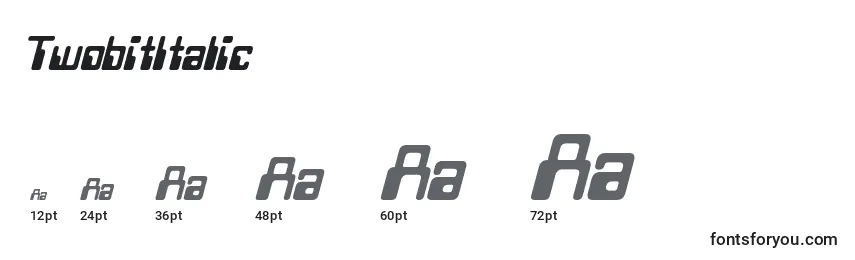 TwobitItalic Font Sizes