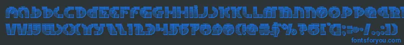Questlokchrome Font – Blue Fonts on Black Background